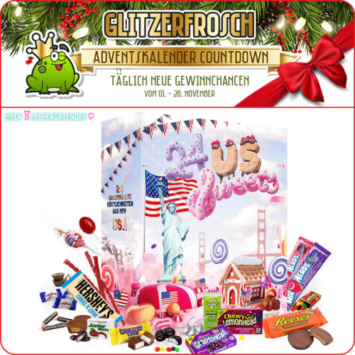 Süßigkeiten Adventskalender mit 24 American Sweets aus den USA
